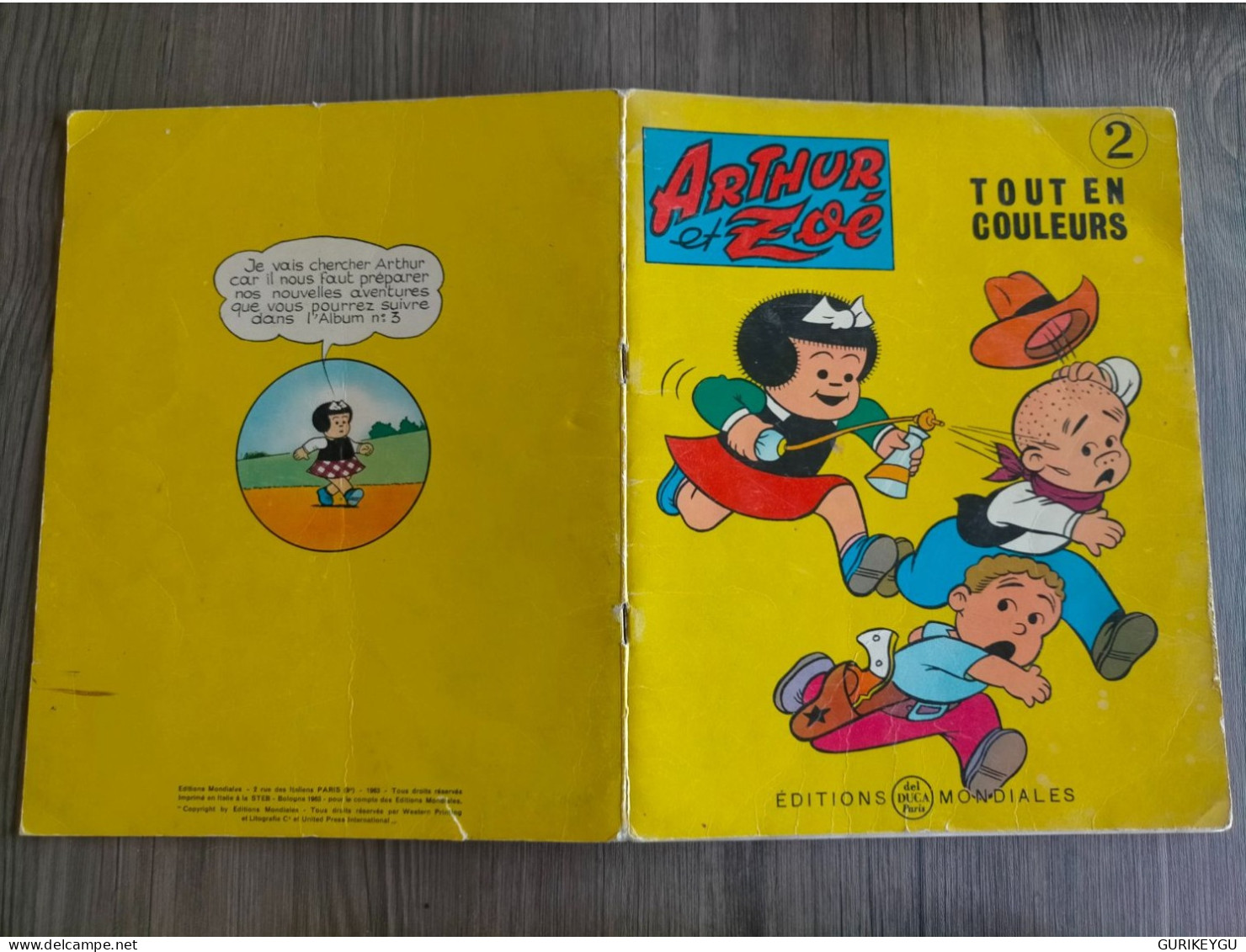 BD ARTHUR Et ZOE N° 2 Editions Del Duca Paris Mondiales De 1963 En EO - Tintin