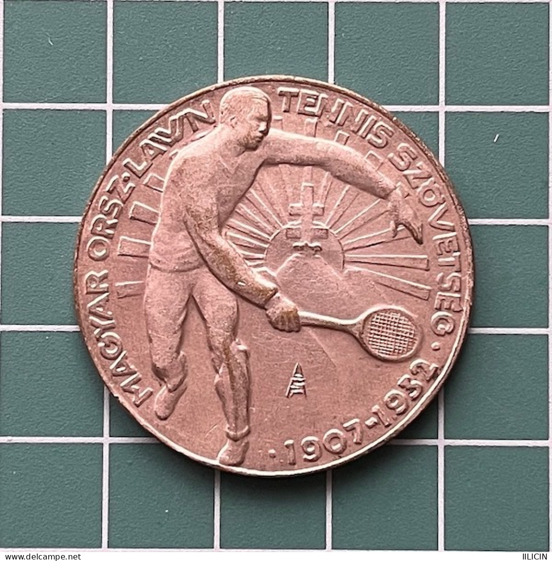 Medal Plaque Plakette PL000219 - Tennis Hungary 1933 2nd Place 15g - Autres & Non Classés