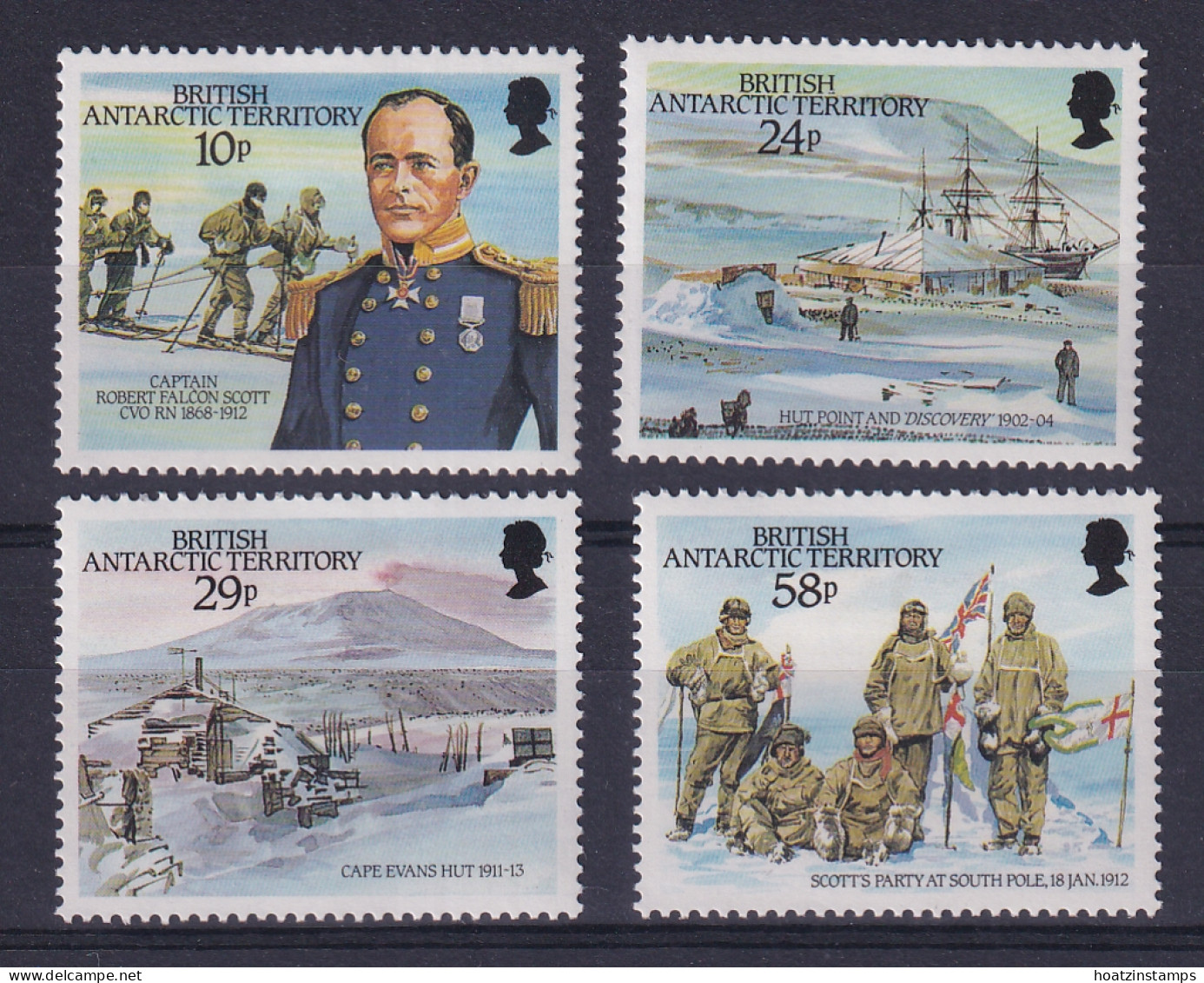 British Antarctic Territory: 1987   75th Anniv Of Captain Scott's Arrival At South Pole    MH - Gebraucht