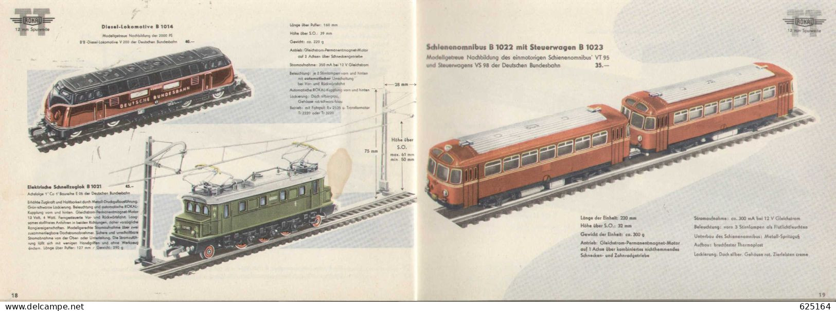 Catalogue Rokal 1959-60 Modellbahn Katalog Spurweit TT 1:120 12 Mm - Deutsch