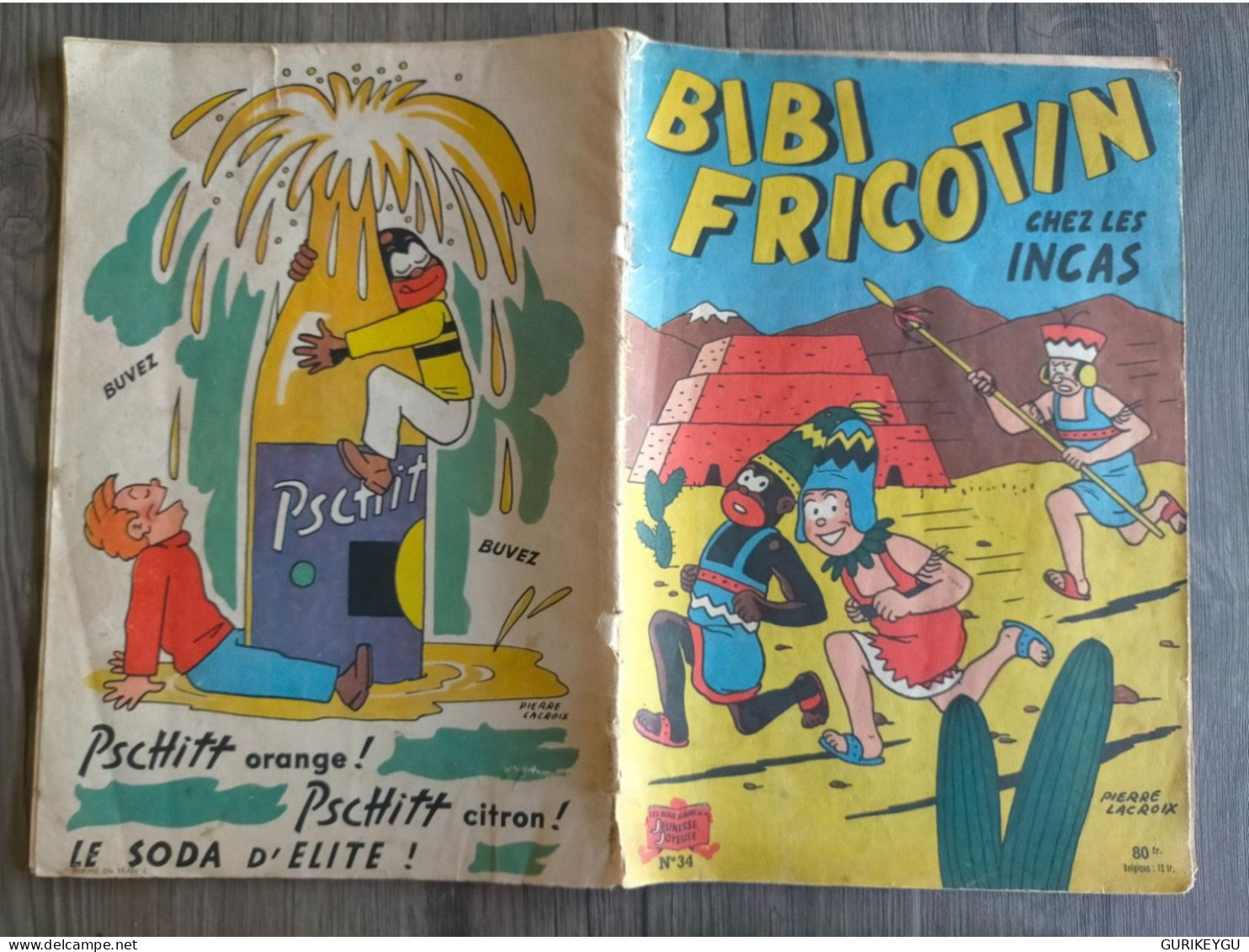 BD BIBI FRICOTIN N° 34 Chez Les Incas  Jeunesse Joyeuse PIERRE LACROIX - Tintin