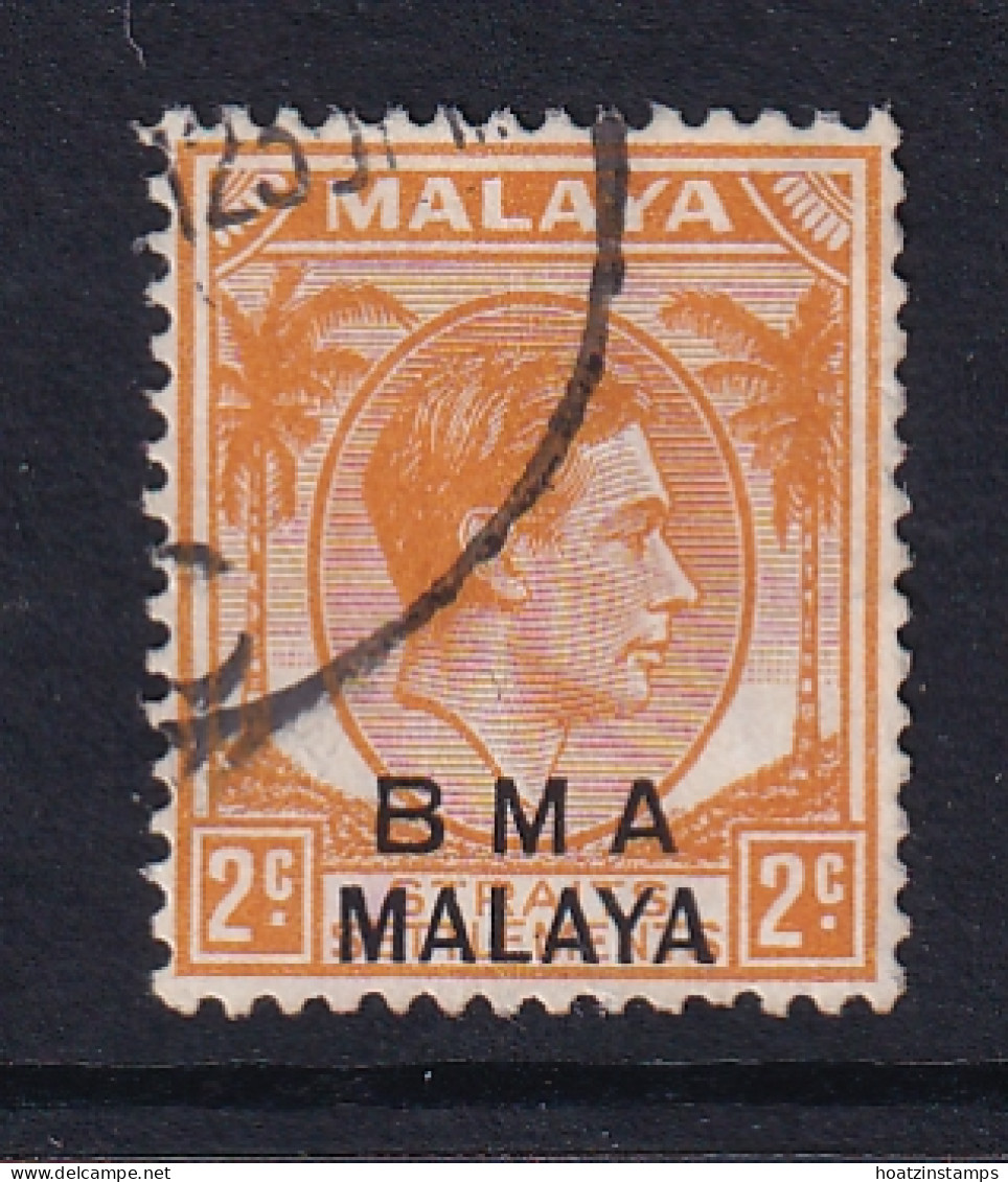 B.M.A. (Malaya): 1945/48   KGVI 'B.M.A.' OVPT   SG2    2c  [Die II]   [Chalk]    Used - Malaya (British Military Administration)