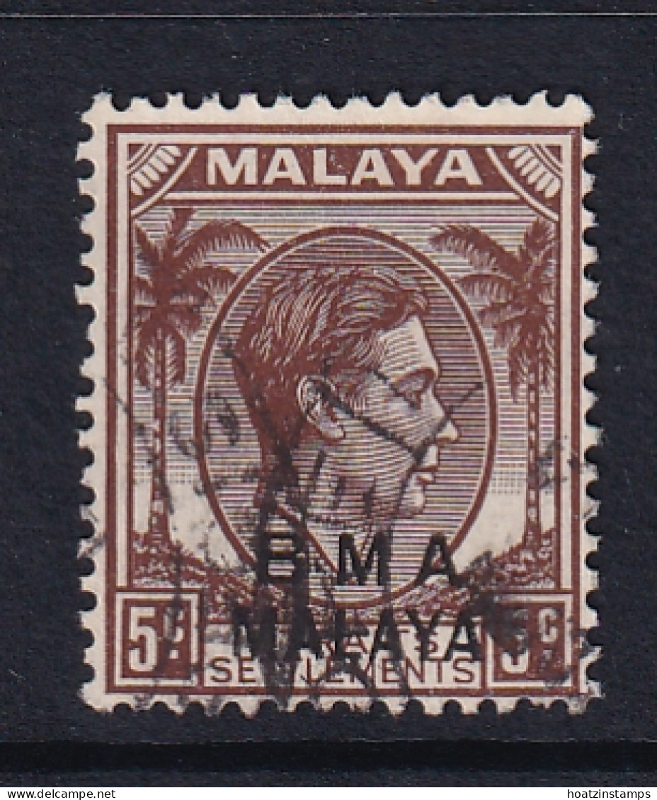 B.M.A. (Malaya): 1945/48   KGVI 'B.M.A.' OVPT   SG5    5c      Used  - Malaya (British Military Administration)