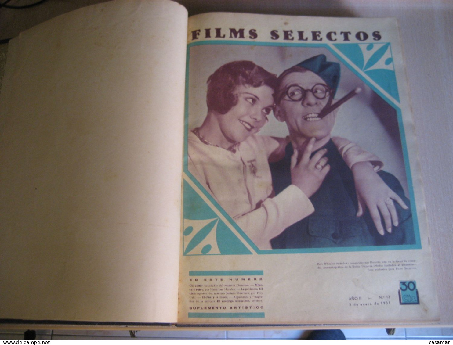 FILMS SELECTOS 12/37 1931 728 Pgs. Cine Film Cinema Movie Actor Actress Weight +2kg CONSULT Previously Shipping Costs - [4] Thèmes