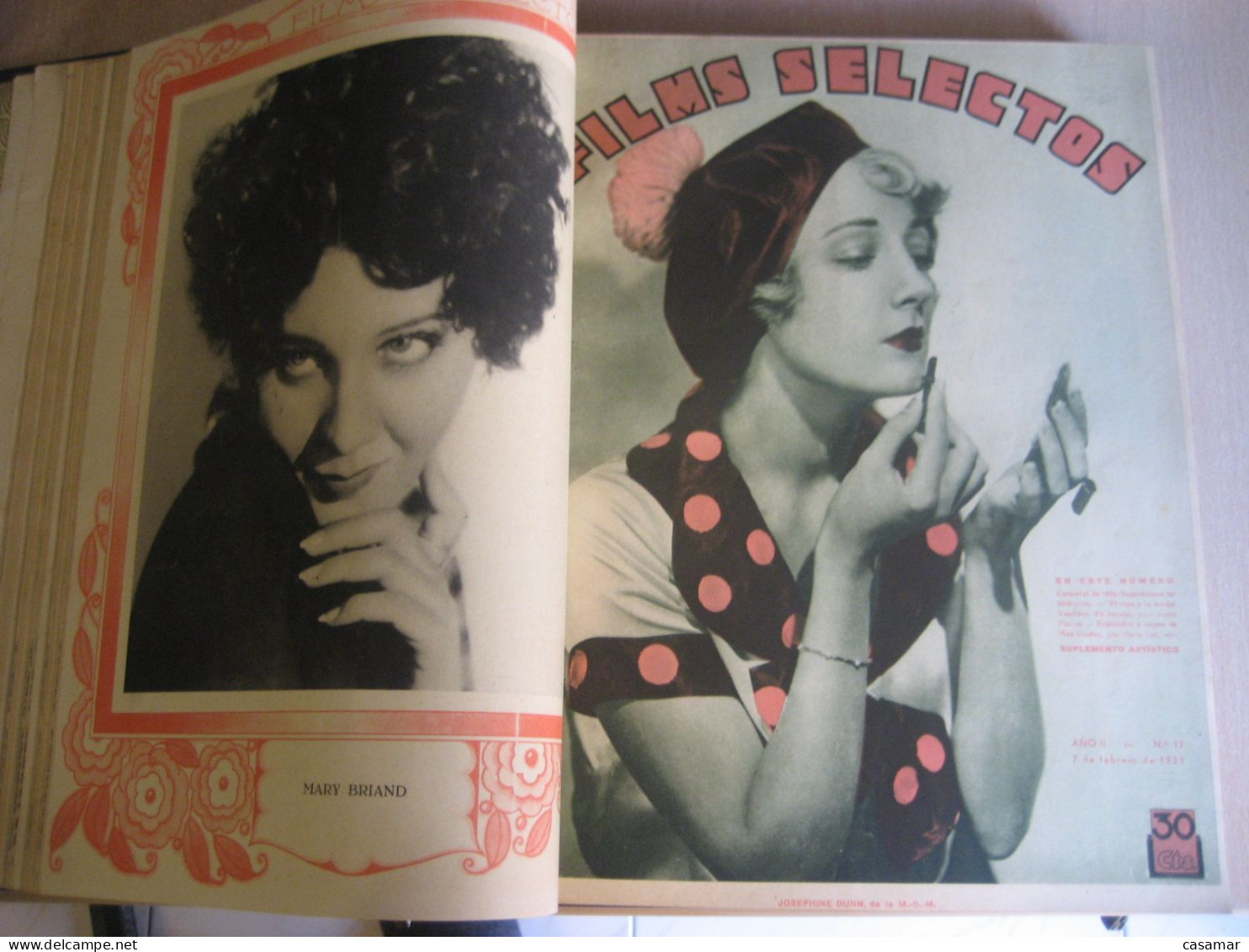 FILMS SELECTOS 12/37 1931 728 pgs. cine film cinema movie actor actress Weight +2kg CONSULT previously shipping costs