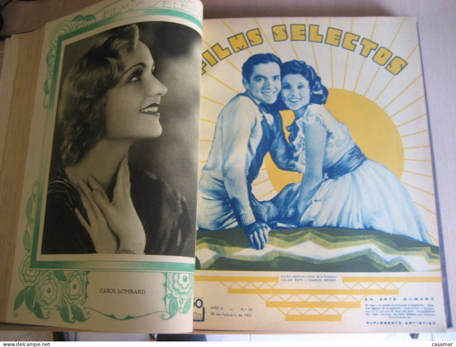 FILMS SELECTOS 12/37 1931 728 pgs. cine film cinema movie actor actress Weight +2kg CONSULT previously shipping costs