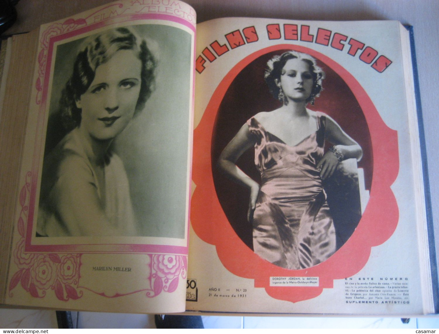 FILMS SELECTOS 12/37 1931 728 pgs. cine film cinema movie actor actress Weight +2kg CONSULT previously shipping costs