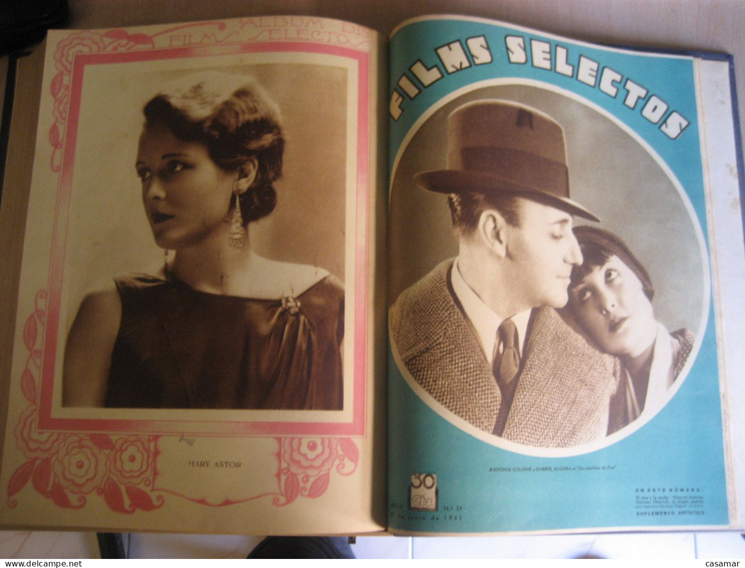 FILMS SELECTOS 12/37 1931 728 pgs. cine film cinema movie actor actress Weight +2kg CONSULT previously shipping costs