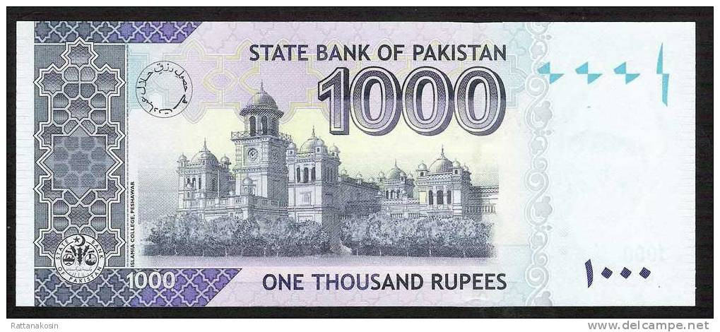 PAKISTAN P50d  1000  RUPEES # AU      2009      UNC. - Pakistán