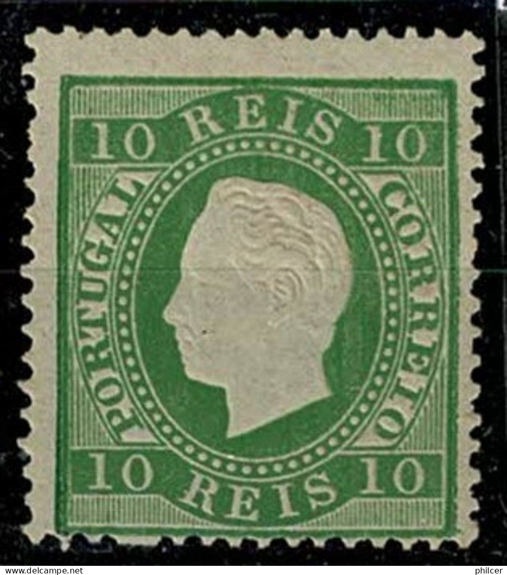Portugal, 1879/80, # 49f Dent. 13 1/2, Papel Liso, MH - Unused Stamps