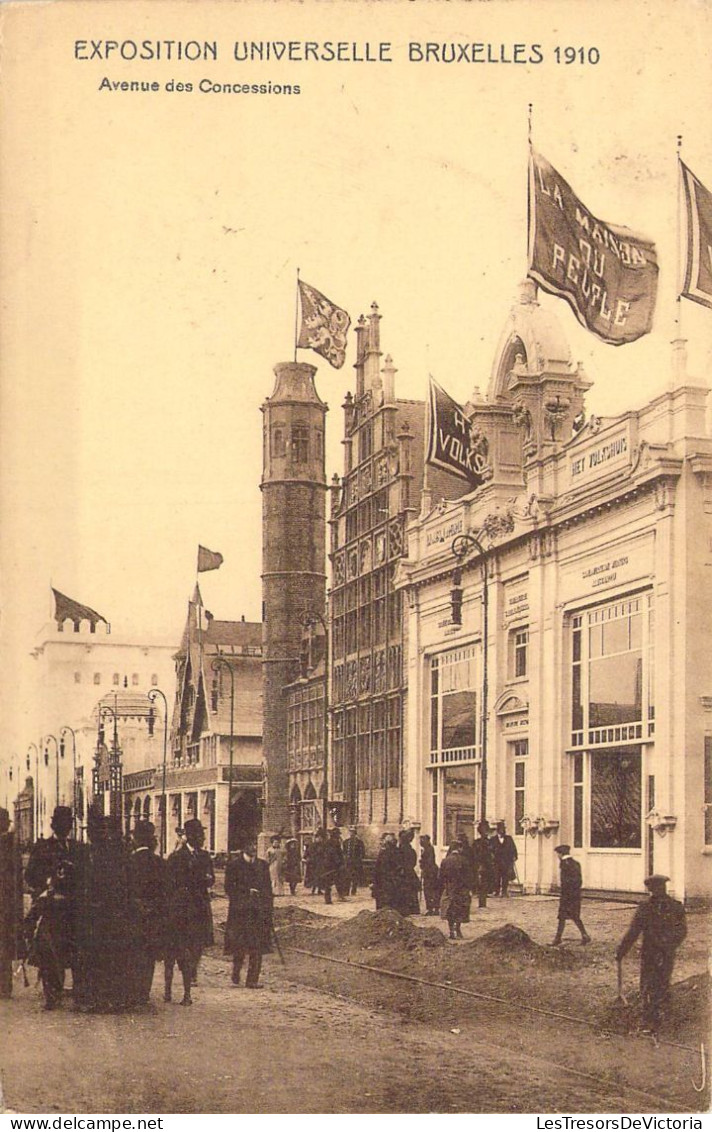 BELGIQUE - Bruxelles - Expositions Universelle Bruxelles 1910 - Avenue Des Concessions - Carte Postale Ancienne - Mostre Universali