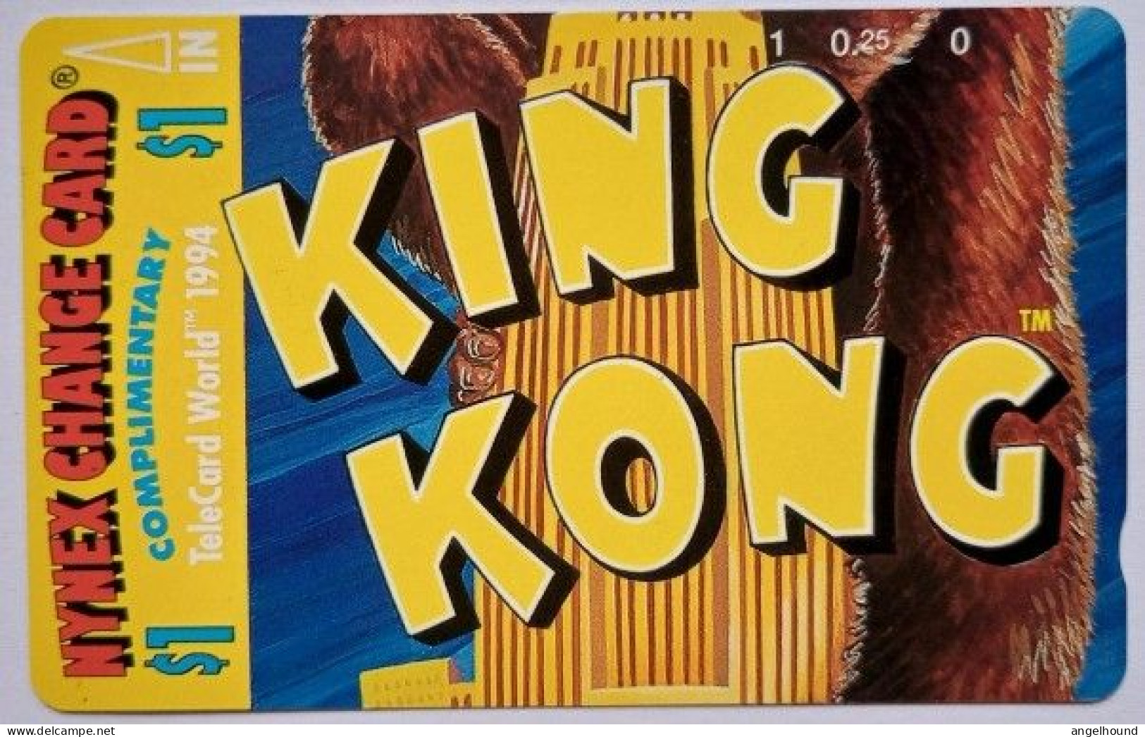 USA Nynex $1 MINT Tamura " King Kpng Puzzle  2/3 " - [3] Magnetkarten