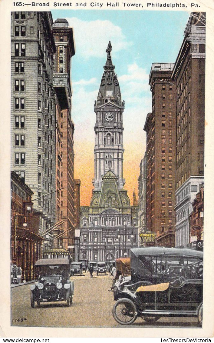 ETATS-UNIS - Pennsylvania - Philadelphia - Broad Street And City Hall Tower - Carte Postale Ancienne - Philadelphia