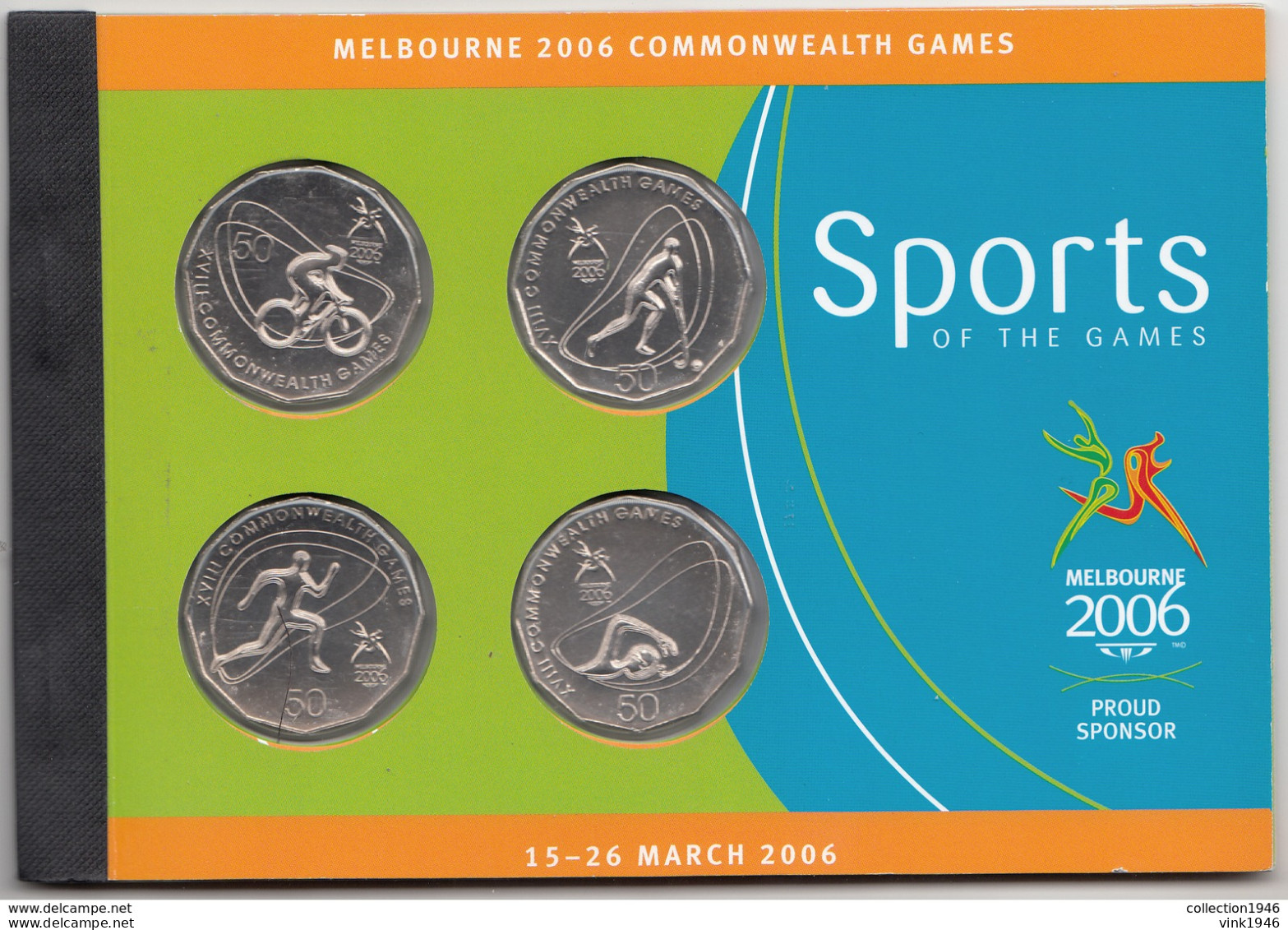 Australia, Prestige Booklet Melbourne 2006 Commonwealth Games,4 Coins 50c,Mint/Postfris(C336) - Presentation Packs