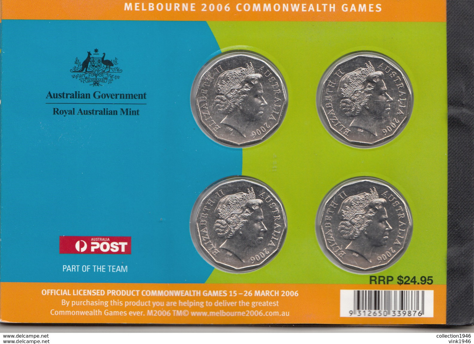 Australia, Prestige Booklet Melbourne 2006 Commonwealth Games,4 Coins 50c,Mint/Postfris(C336) - Presentation Packs