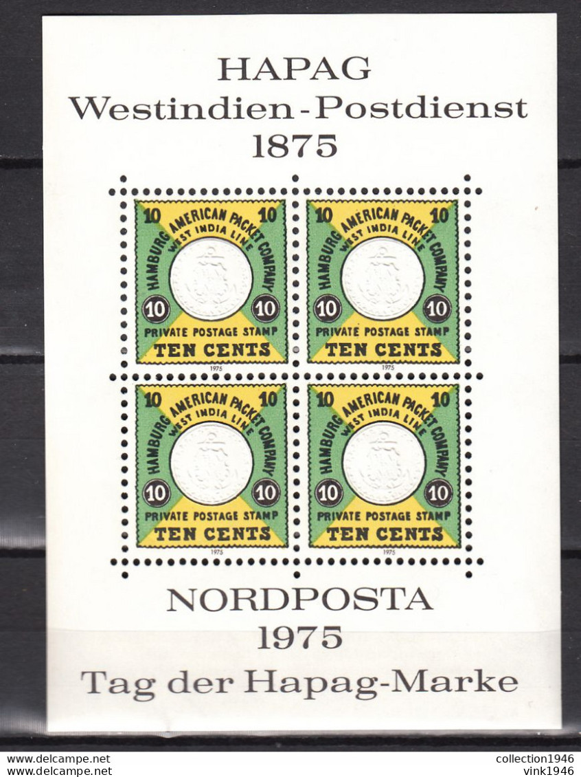 Nordposta 1975,Tag Der HAPAG-Marke(Westindien-Postdienst),4W In NEUdruck In Block(Postfrisch(L3631) - Vignettes De Fantaisie