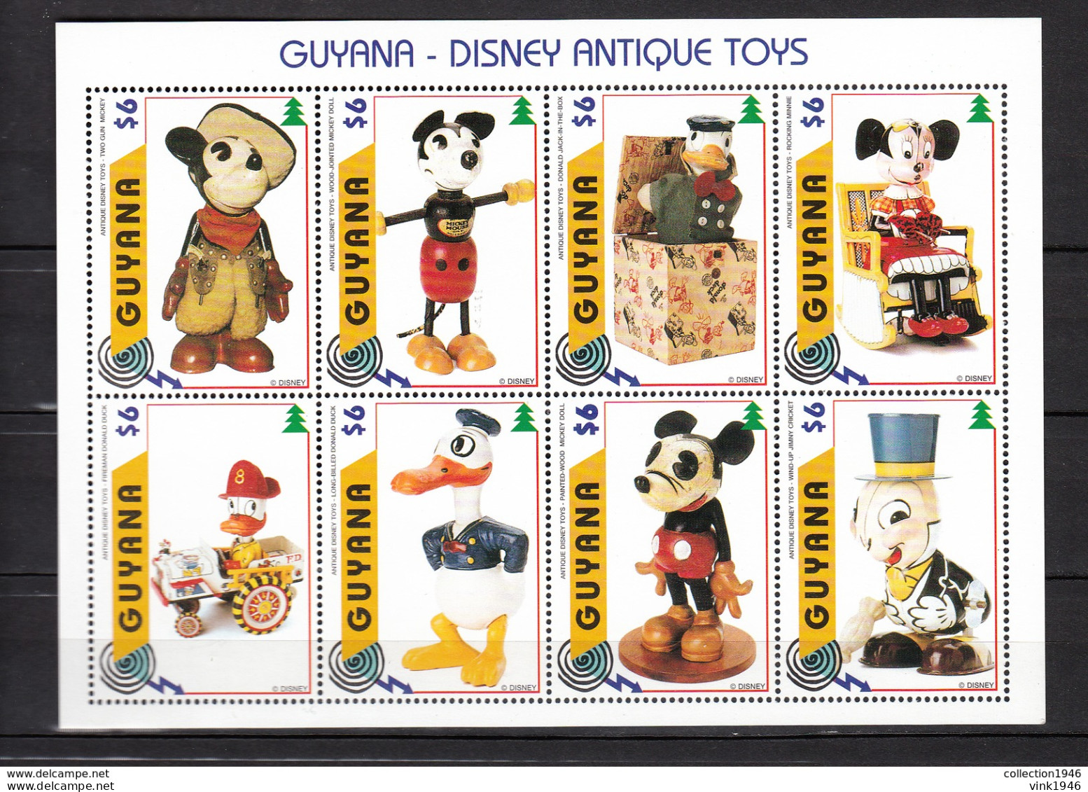 Guyana 1996,8V In Sheetlet,Disney Antique Toys, MNH/Postfris(L3112) - Bambole