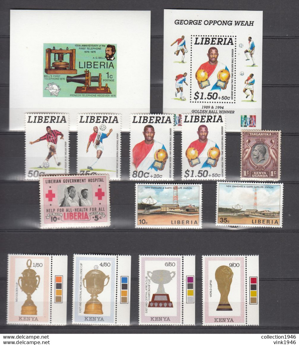 Liberia 1995 + Kenya 1990. Sets Soccer,voetbal,fussball,MNH/Postfris(C717) - Coppa Delle Nazioni Africane