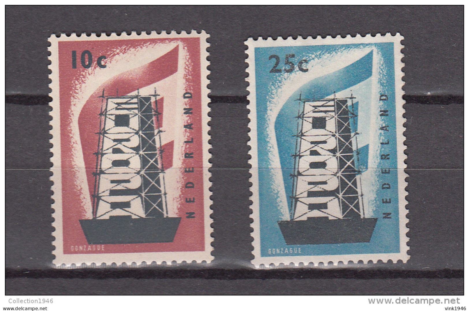 Netherlands 1956,2V,set,Europa,Cept,MH/Ongebruikt(A1589 - 1956