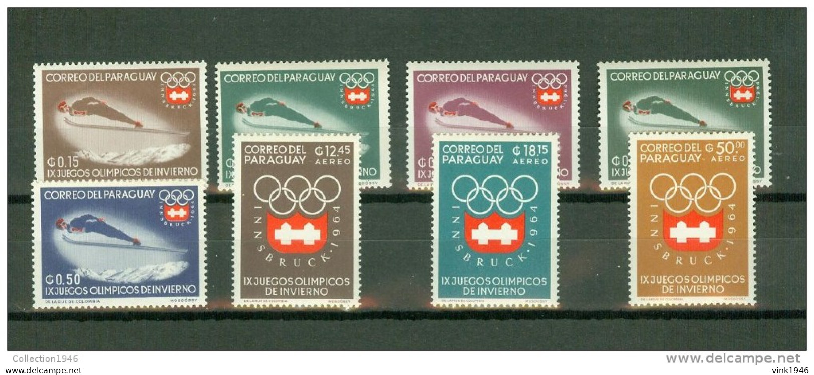 Paraguay 1963,8V,olympic Games,olympisch,olympische,olympique,olympicos,olimpici ,MN H/ Postfris(A1428) - Inverno1964: Innsbruck
