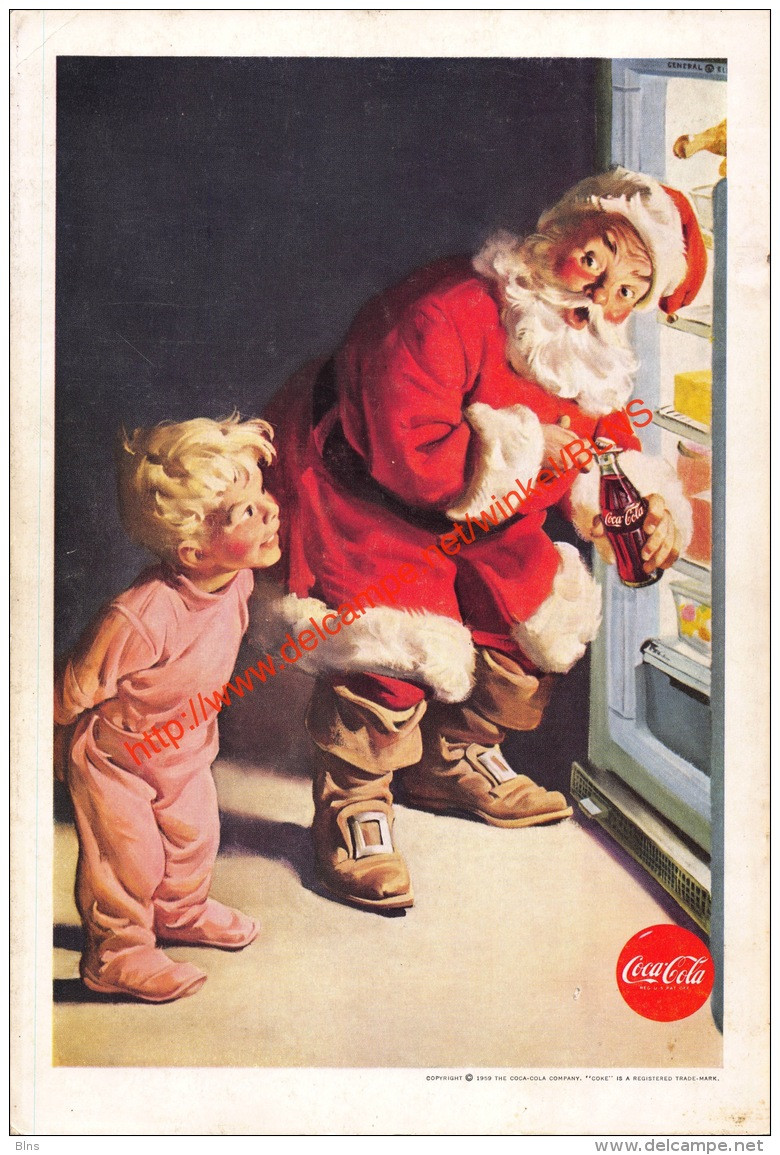 Coca-Cola 1959 Annonce-advert-advertentie - Papier Légère Cartonné 25 X 17 Cm - Reclame-affiches