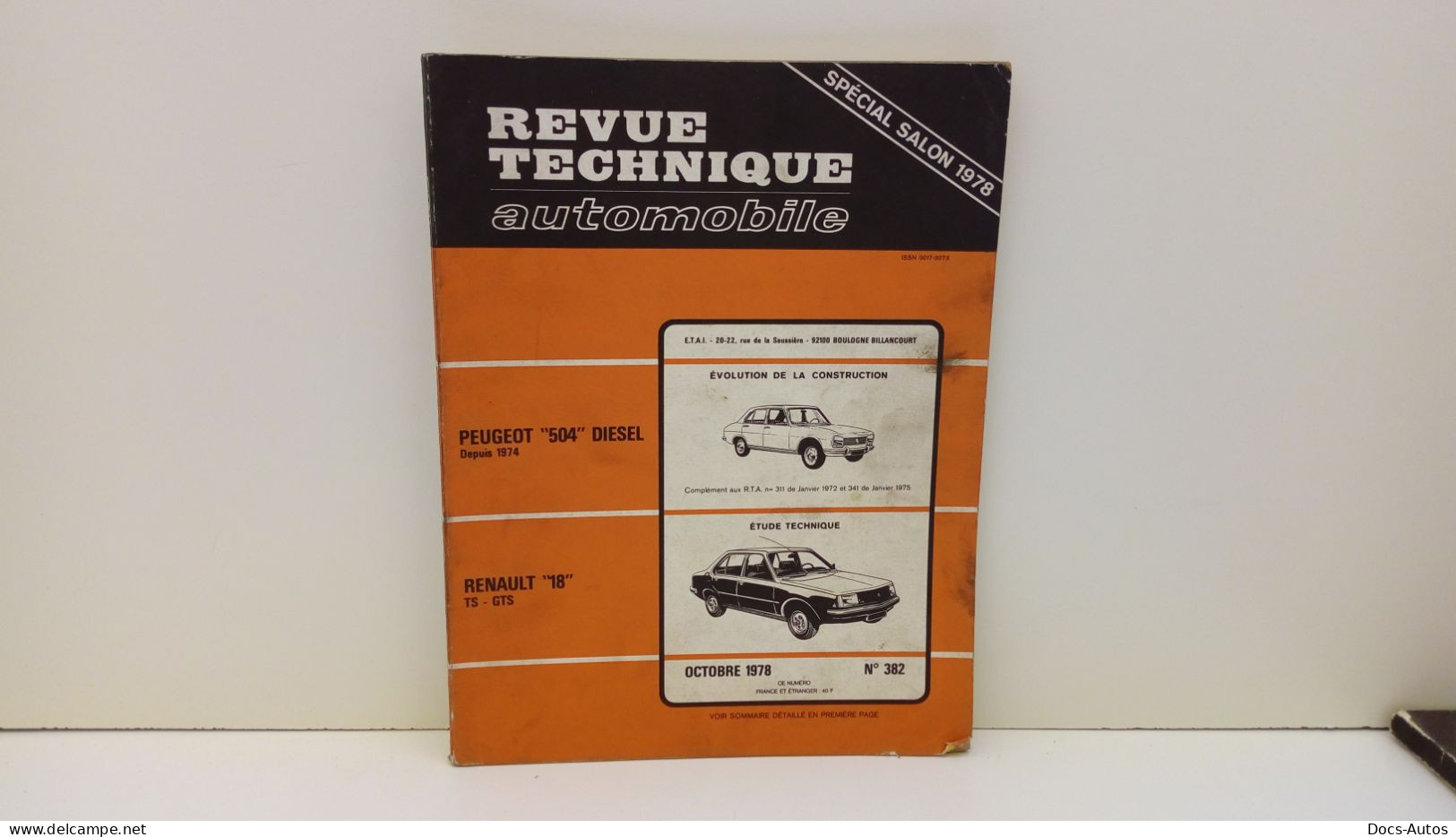 Revue Technique N°382 De Octobre 78 Renault 18 TS / 18 GTS - Auto