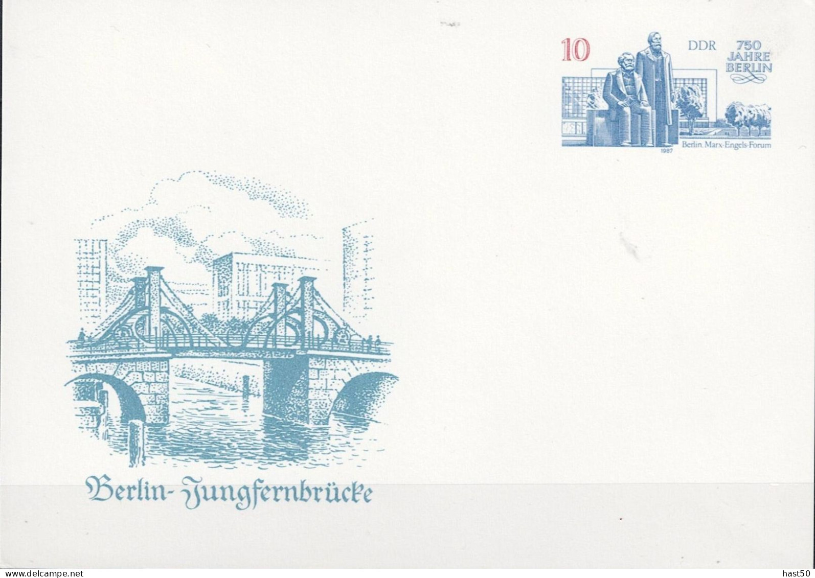 DDR GDR RDA - Sonderpostkarte 750 Jahre Berlin (MiNr: P 96) 1987 - Ungelaufen - Postkarten - Ungebraucht