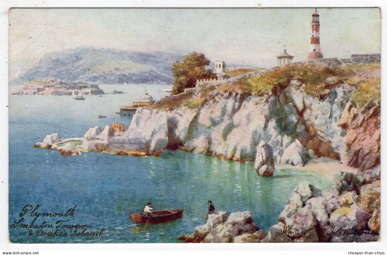 PLYMOUTH - Smeaton Tower And Drake's Island - H.B. Wimbush - Tuck Oilette 7506 - Plymouth