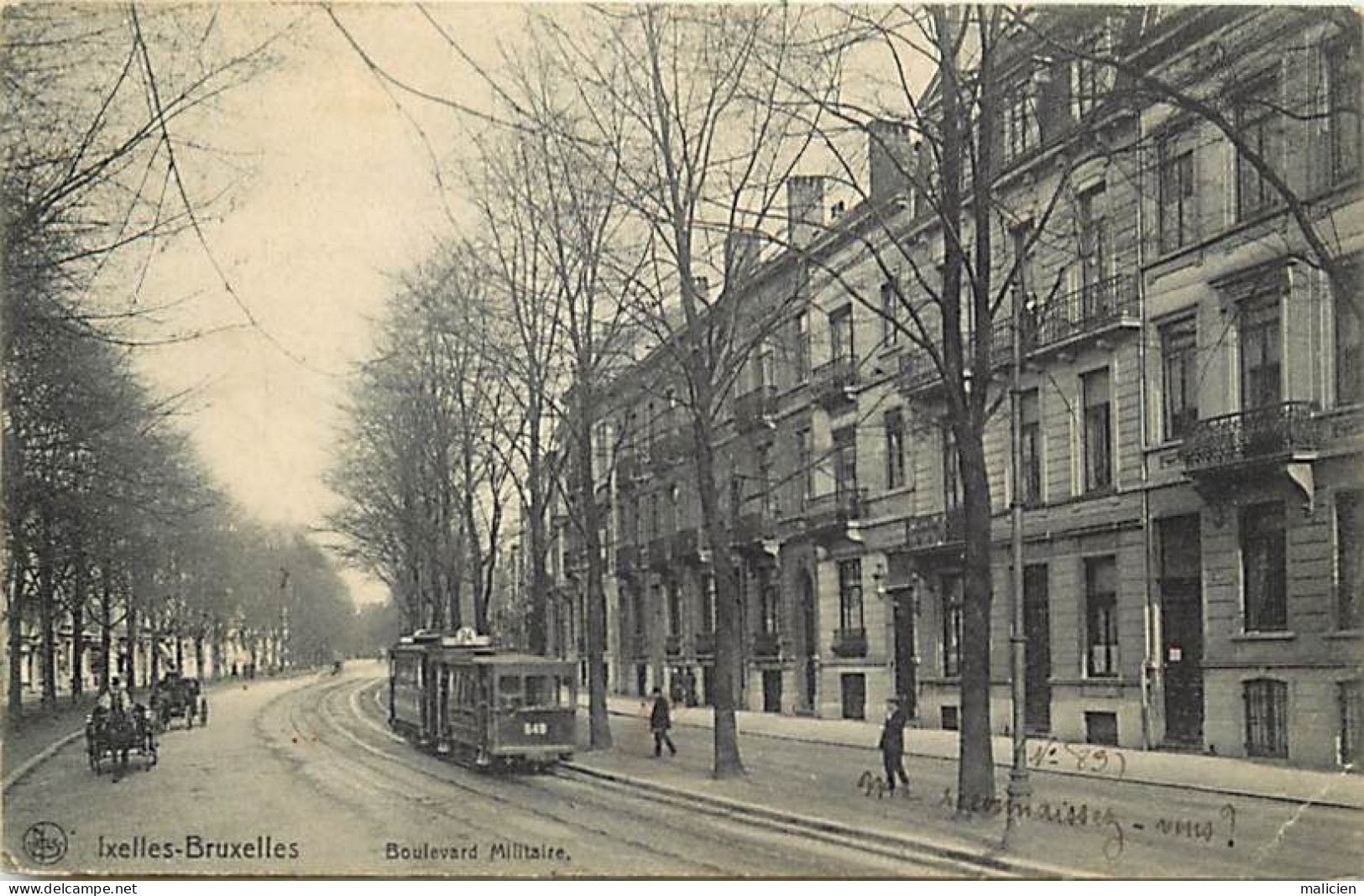 - Pays Div. -ref-DD269- Belgique - Ixelles Bruxelles - Boulevard Militaire - Tramway - Ligne De Tramways - Vervoer (openbaar)