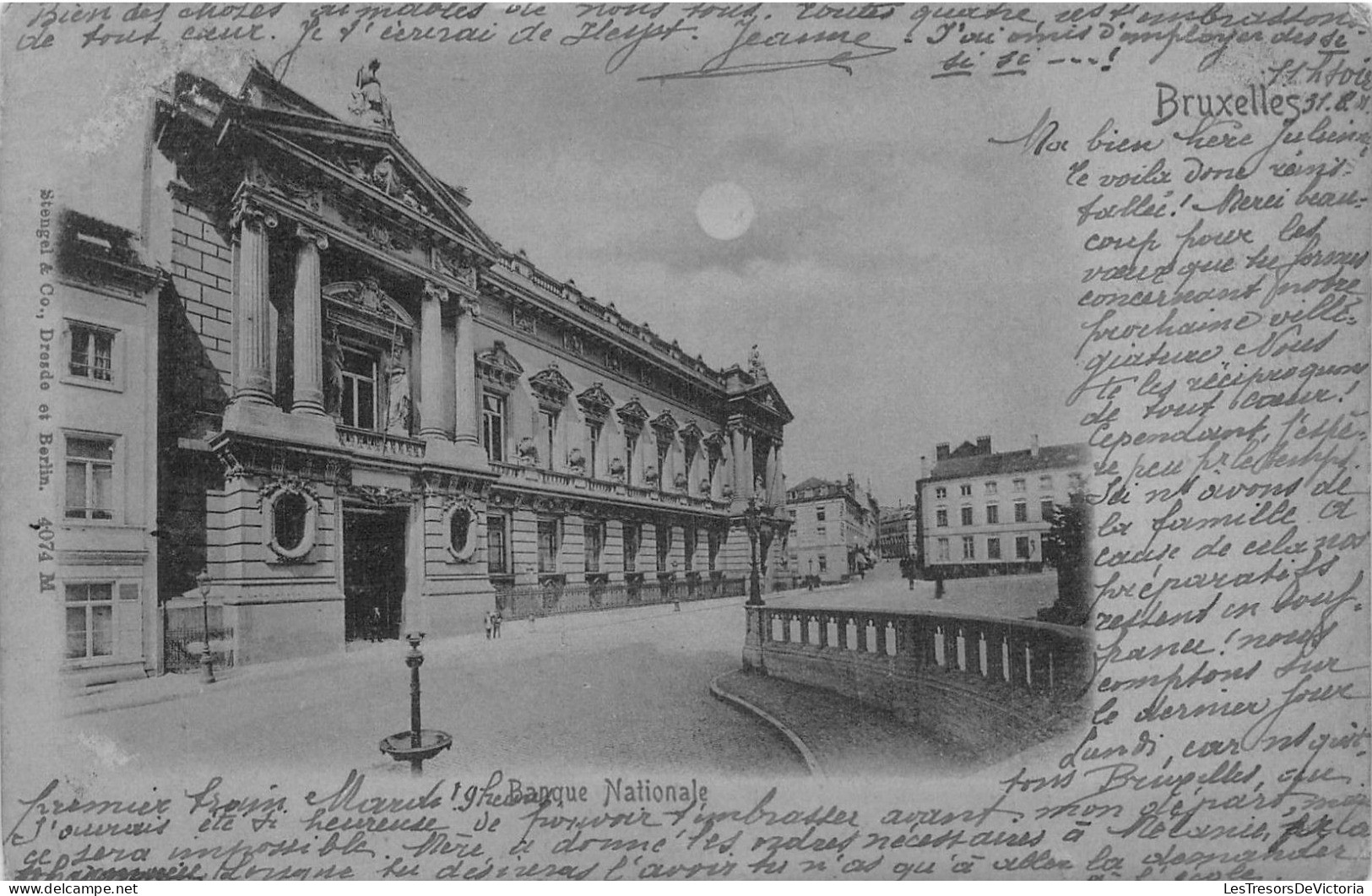 BELGIQUE - Bruxelles - Banque Nationale - Carte Postale Ancienne - Monumenti, Edifici