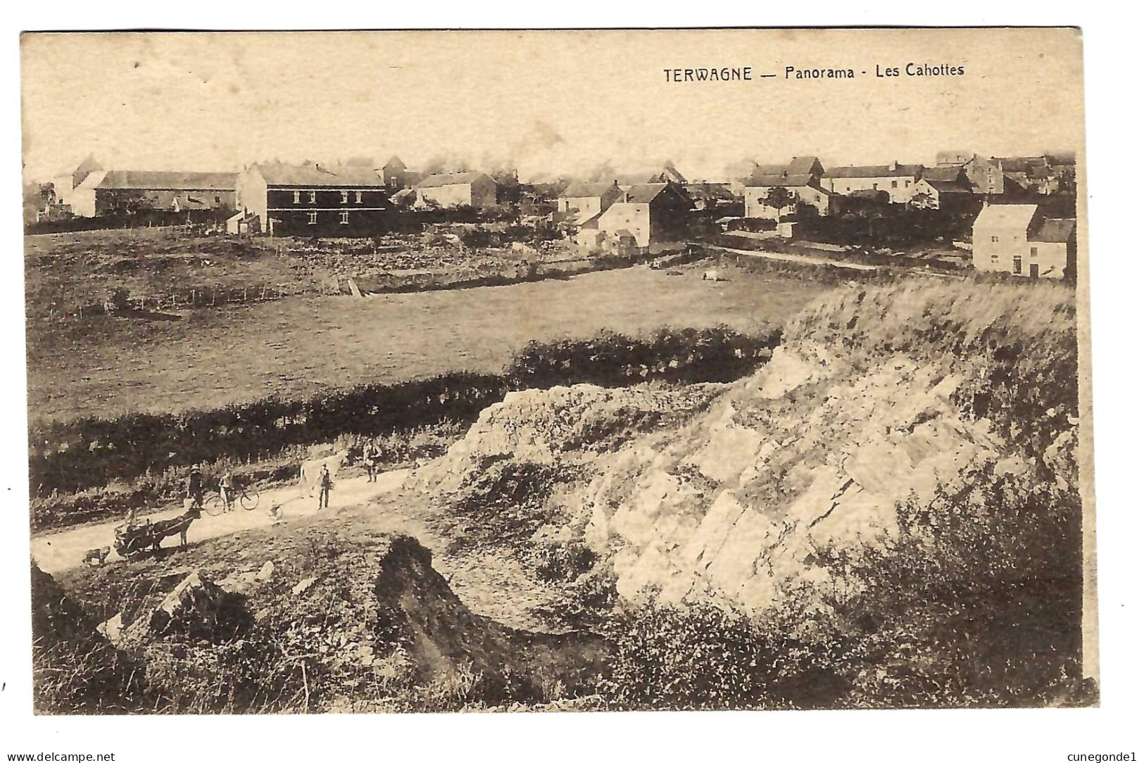 CPSM TERWAGNE ( Clavier ) Panorama - Les Cahottes - Circulée En 1922 (?) - Desaix - 2 Scans - Clavier