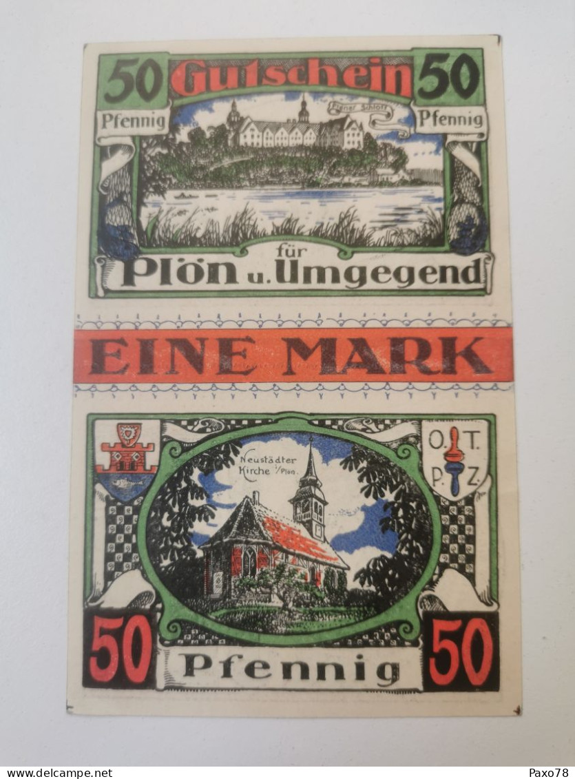 Allemagne Notgeld, 50 Pfennig Stadt Plon - Non Classés