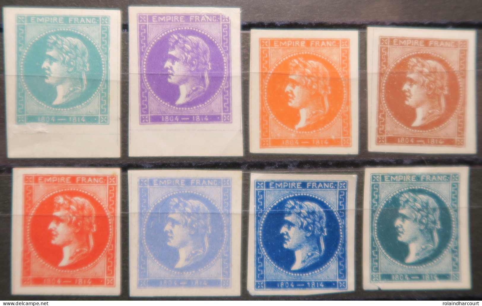 LP3137/882 - 1896 - ESSAIS - HOMAGE à NAPOLEON 1er - PROJET HULOT - SERIE SANS GOMME NON EMISE - Proefdrukken, , Niet-uitgegeven, Experimentele Vignetten