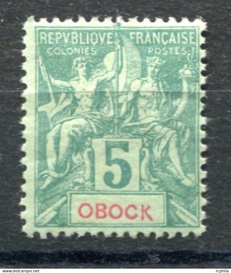 RC 25458 OBOCK COTE 6,50€ N° 35 - 5c TYPE GROUPE NEUF * MH TB - Unused Stamps