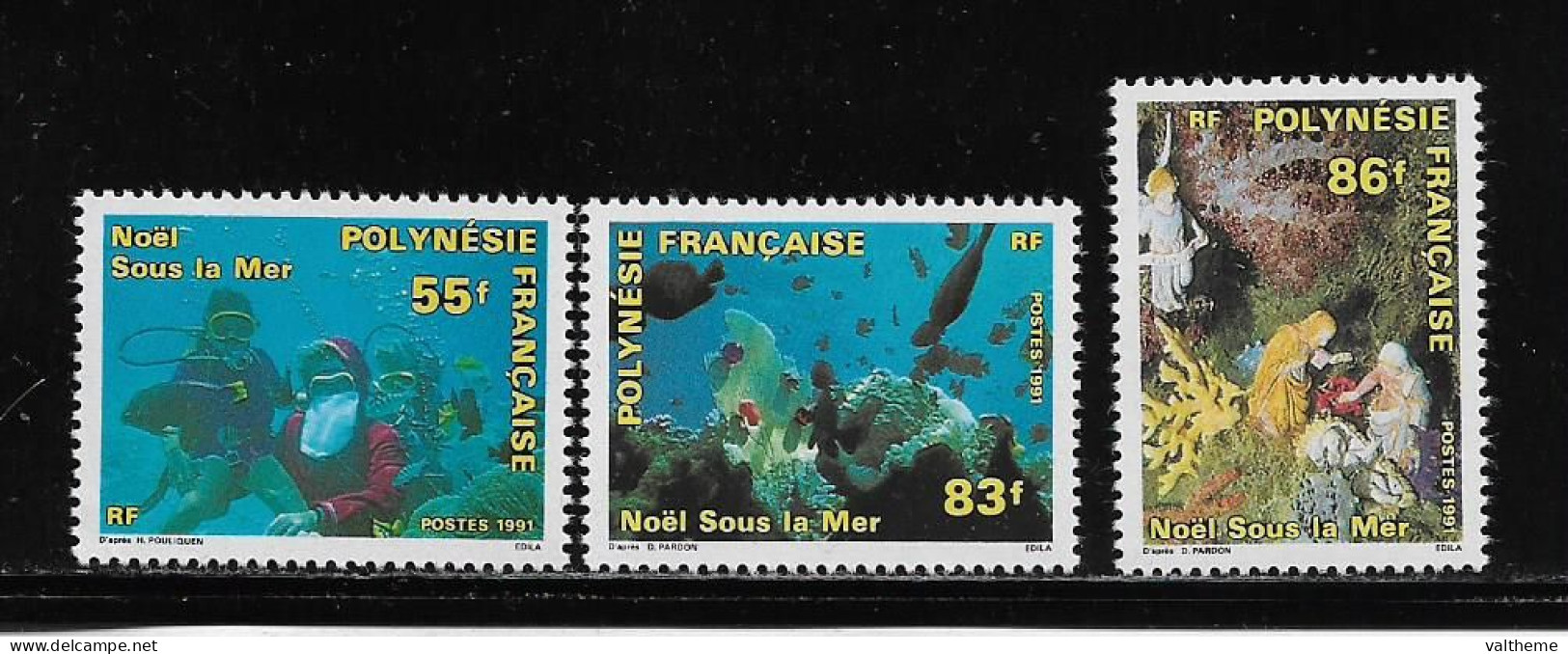 POLYNESIE FRANCAISE  ( OCPOL - 896 )  1991   N° YVERT ET TELLIER  N° 396/398    N** - Neufs