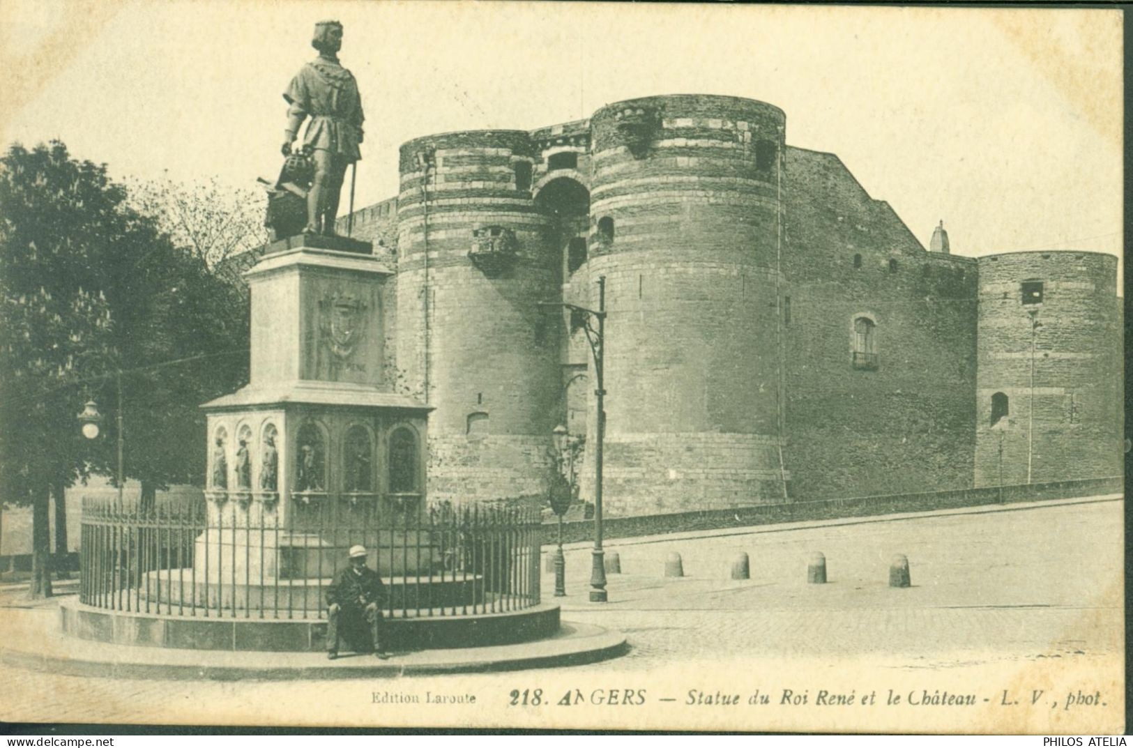 Guerre 14 Cachet Croix Rouge Française Infirmerie De Gare Angers 9e Région Société De Secours Aux Blessés Militaires - Guerra De 1914-18