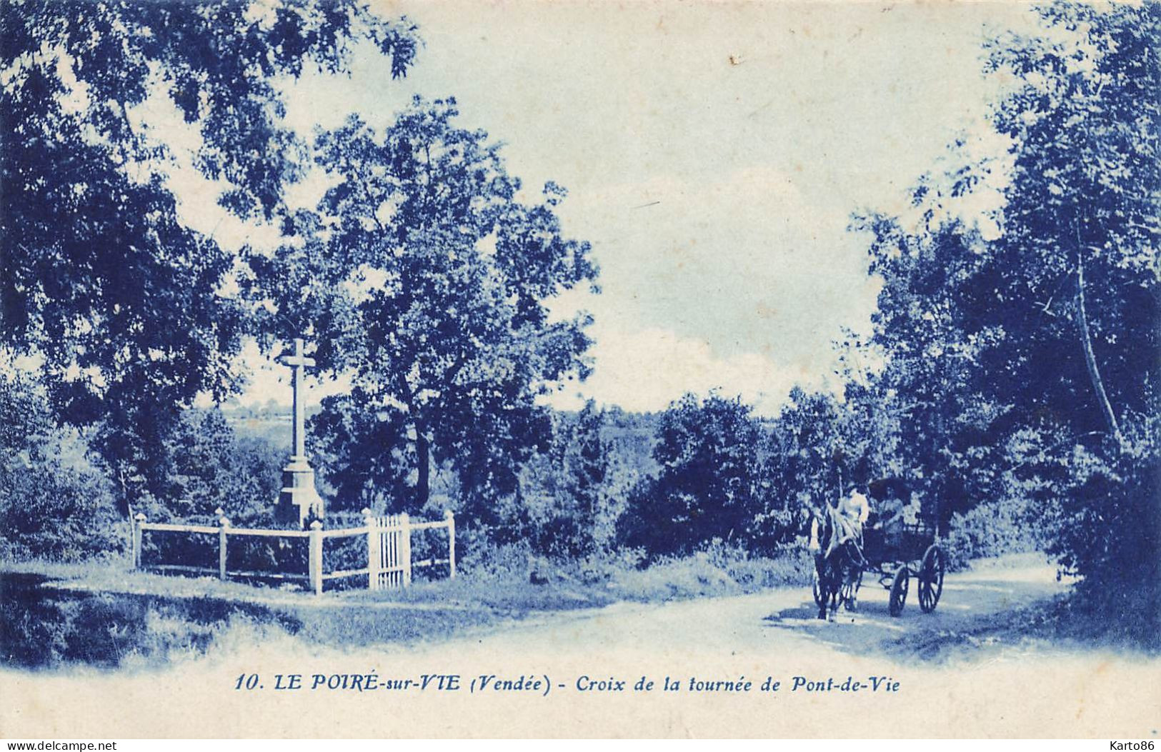 Le Poirée Sur Vie * Route , Croix De La Tournée Du Pont De Vie * Attelage - Poiré-sur-Vie