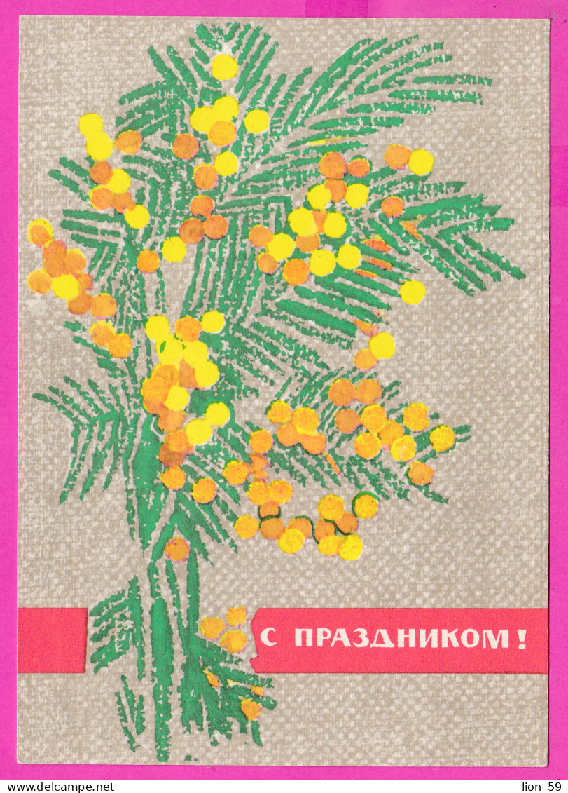 295604 / Russia 1966 - 3 K. (Space) March 8 International Women's Day Art I. A. Kominarec Flowers Stationery PC Card - Mother's Day