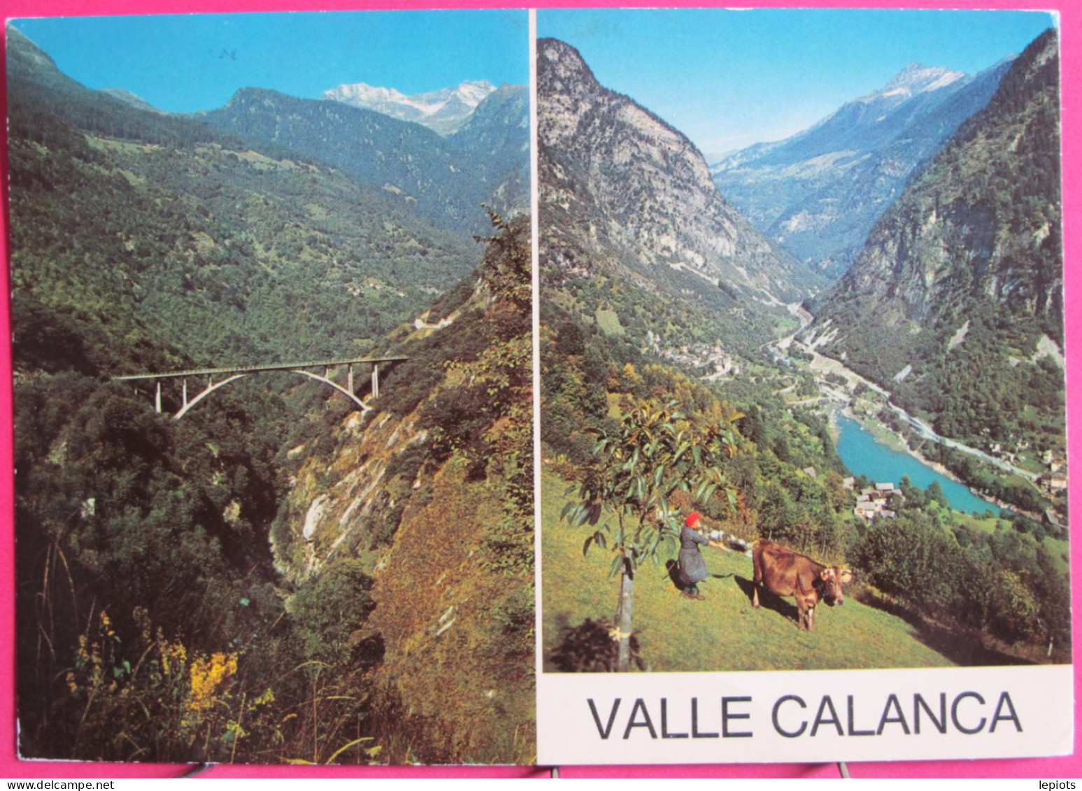 Visuel Très Peu Courant - Suisse - Grisons - Valle Calanca - Ponte Trevegno / Verso Buseno - Très Bon état - Calanca