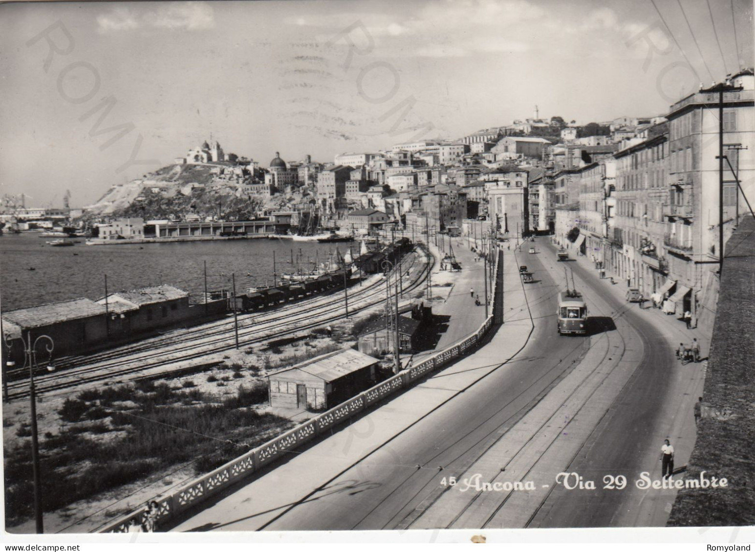 CARTOLINA  ANCONA,MARCHE-VIA 29 SETTEMBRE-SPIAGGIA,MARE,SOLE,ESTATE,VACANZA,BARCHE A VELA,BELLA ITALIA,VIAGGIATA 1952 - Senigallia