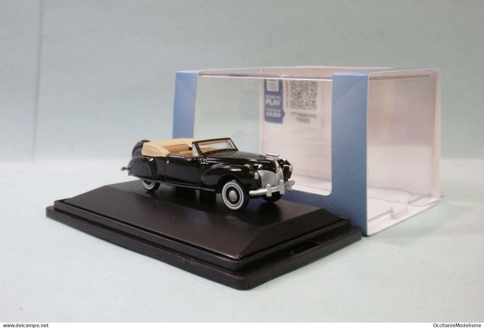 Oxford - LINCOLN CONTINENTAL Convertible 1941 Noir Voiture US Neuf HO 1/87 - Road Vehicles