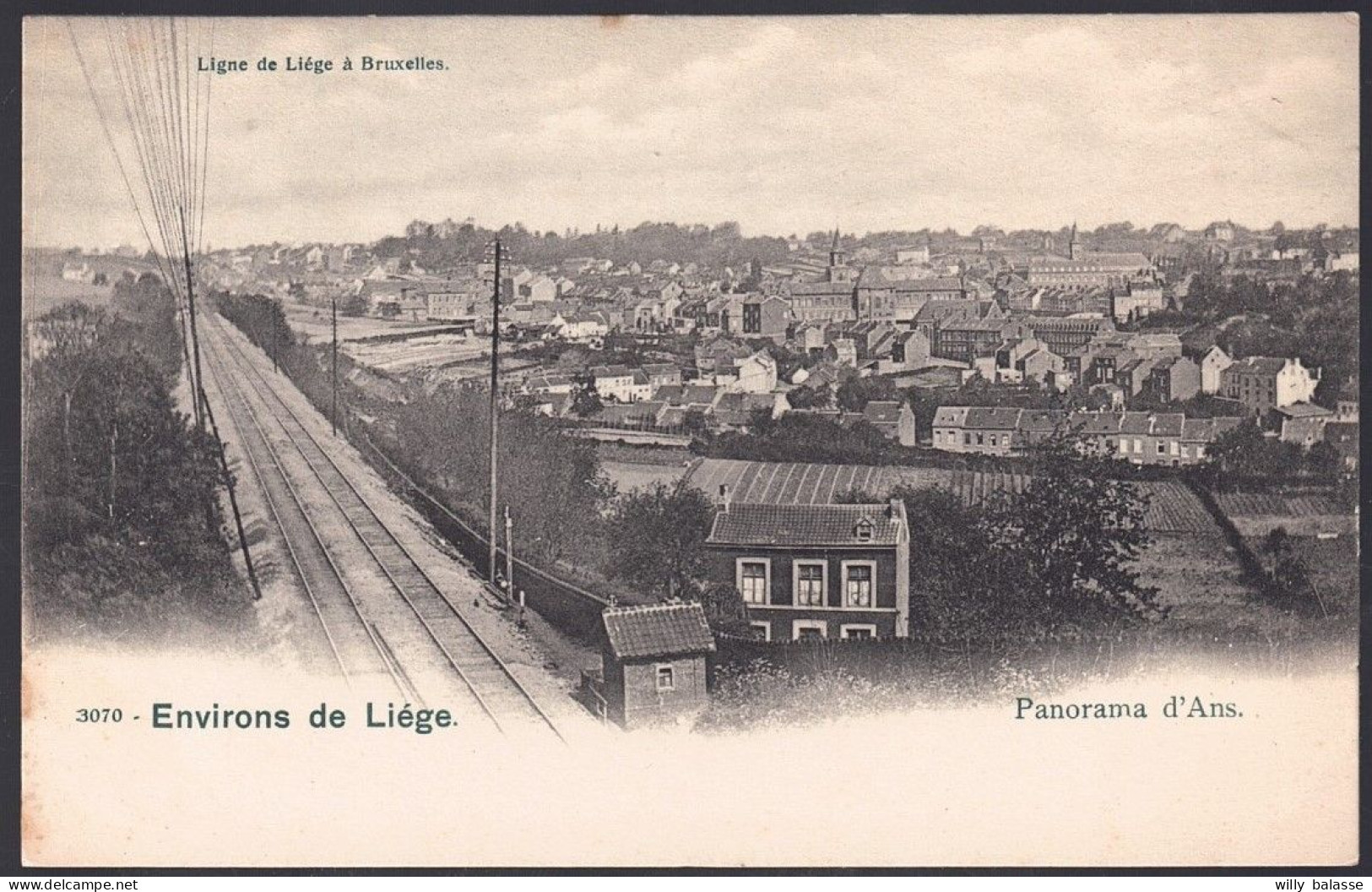 +++ CPA - Environs De Liège - Panorama D' ANS - Ligne De Liège à Bruxelles  // - Ans