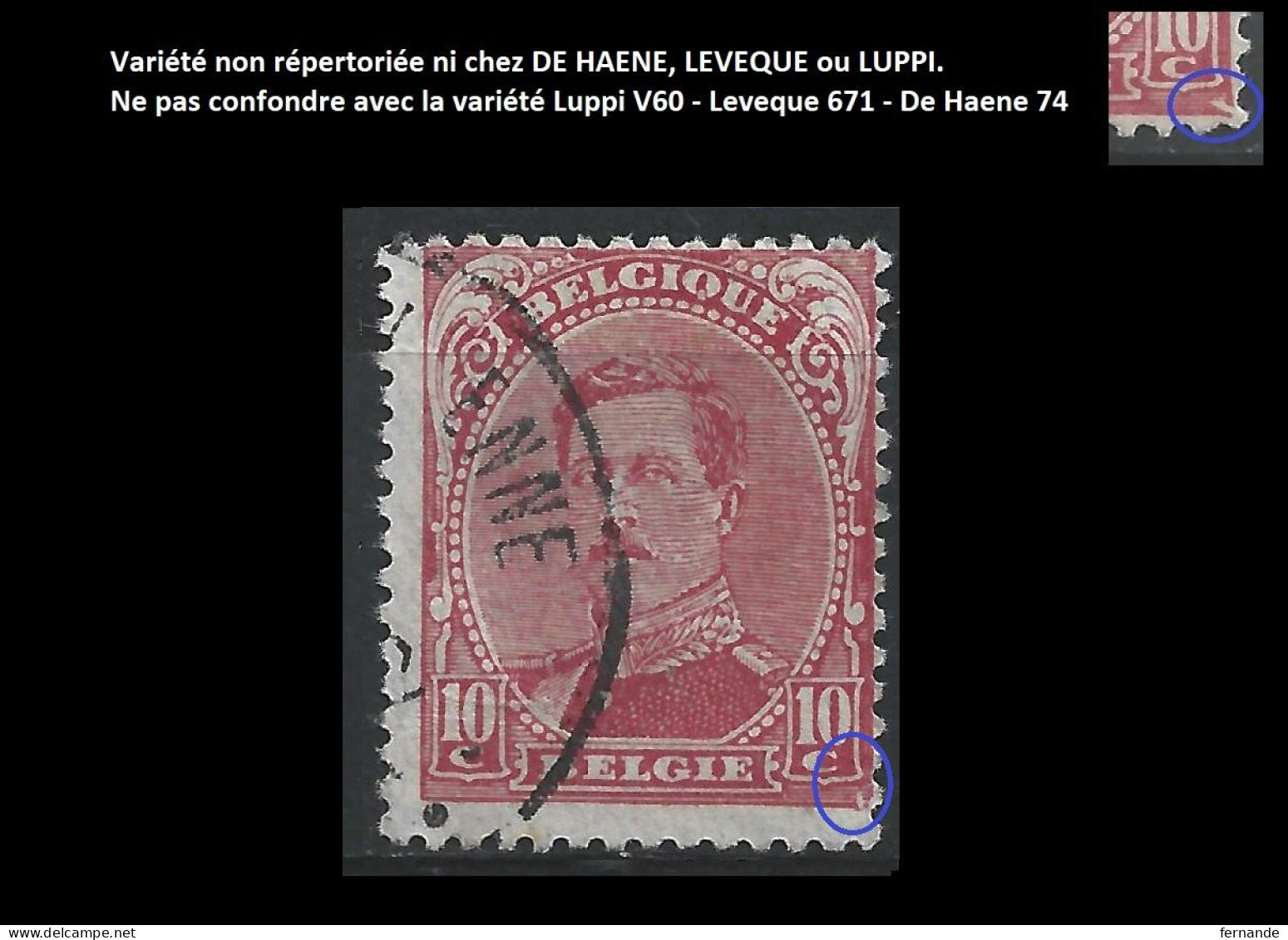 Nr 138 --- Variété Non Répertoriée : Encoche Dans Le Coin Inférieur Droit - Ohne Zuordnung