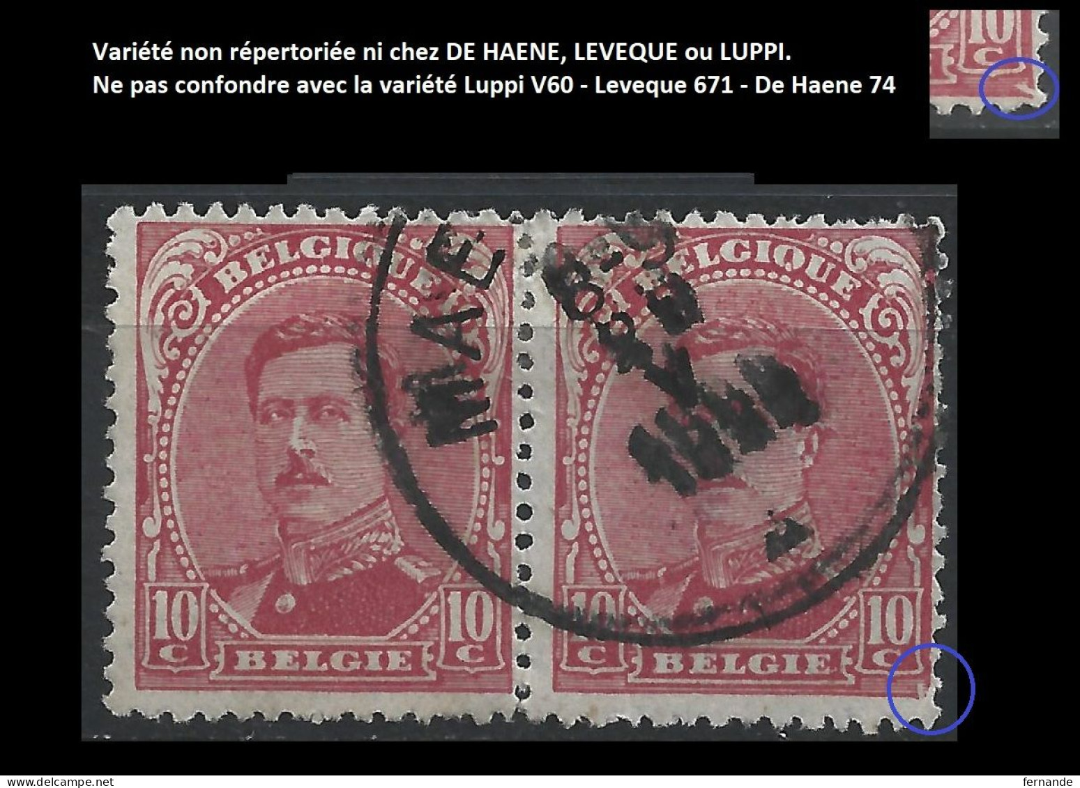 Nr 138 --- Variété Non Répertoriée : Encoche Dans Le Coin Inférieur Droit - Sin Clasificación