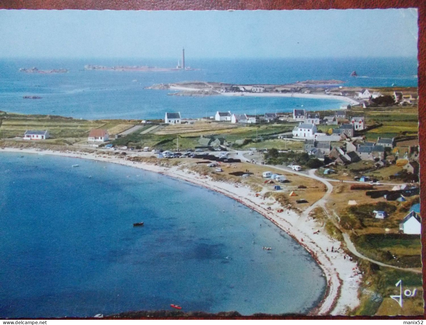 29 - LILIA-PLOUGUERNEAU - La Plage De Saint-Cava Et Le Phare De L'Ile Vierge. (Vue Aérienne) CPSM - Plouguerneau