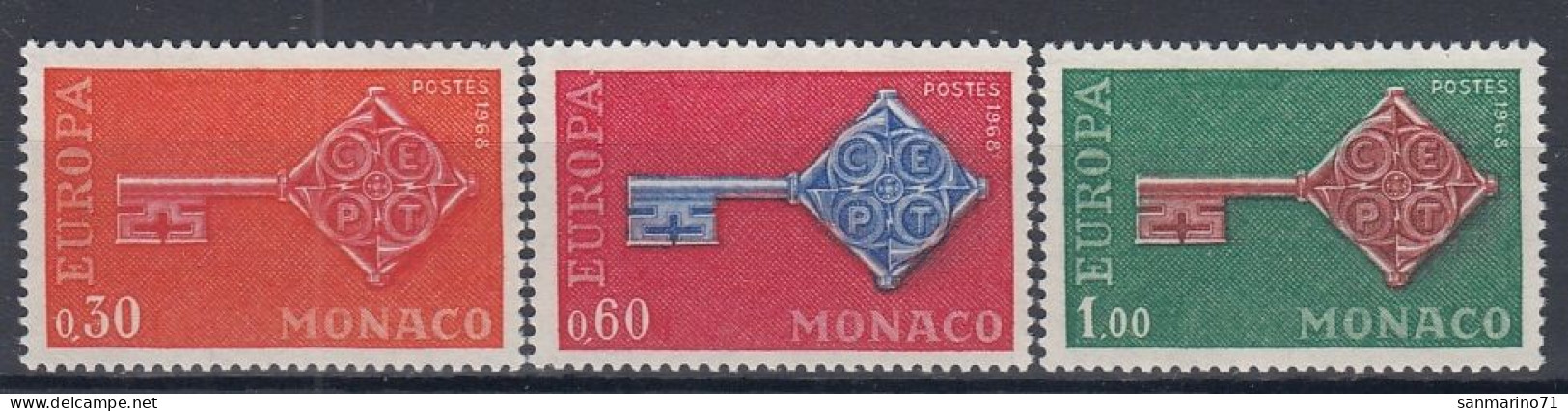 MONACO 879-881,unused - 1968