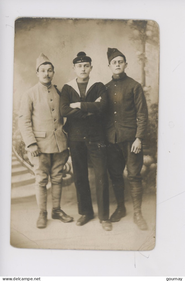 Marins à Bord Du Croiseur Torpilleur "Condé" 1919 (portrait En Pied) Marin - Uniformes