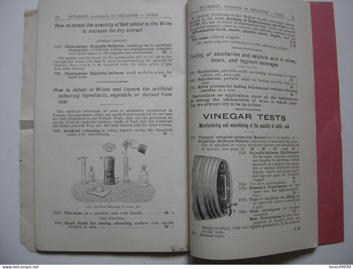 Notice on the Instruments of Precision Popularising OEnological Chemist Dujardin