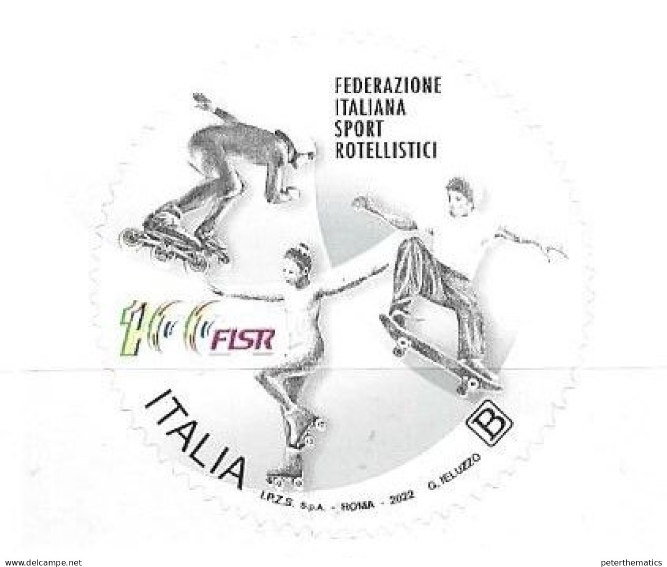 ITALY, 2022, MNH, SPORTS, ITALIAN FEDERATION OF ROLLER SPORTS , SKATEBOARDING, ROLLERBLADES, 1v - Skateboard