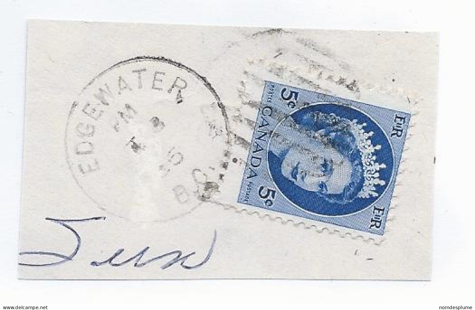 18728) Canada 1955 BC British Columbia Post Office Postmark Cancel  - Gebruikt